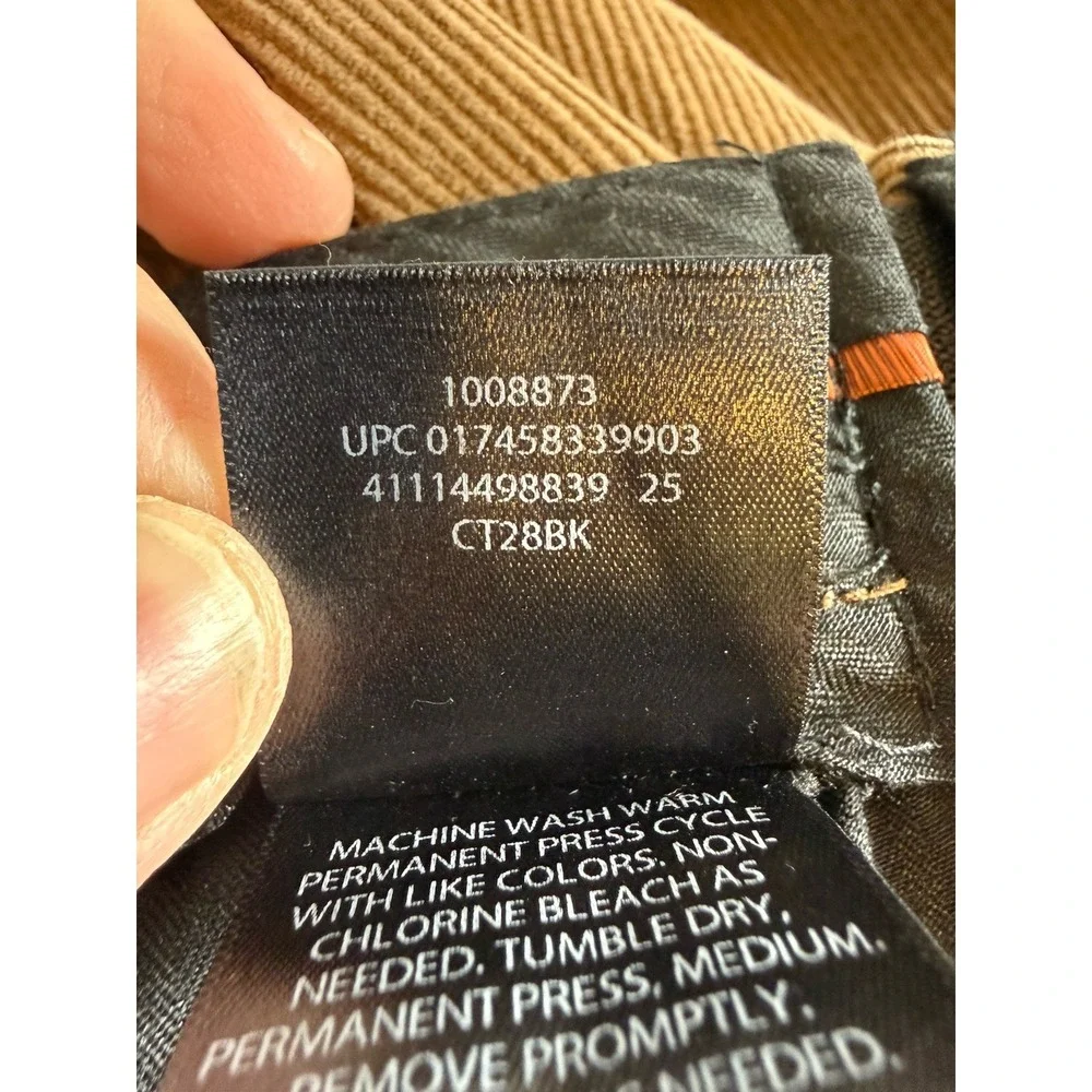 Straight‎ Corduroy Pants Men's 32 x 30 Brown Cotton Stretch Trousers
